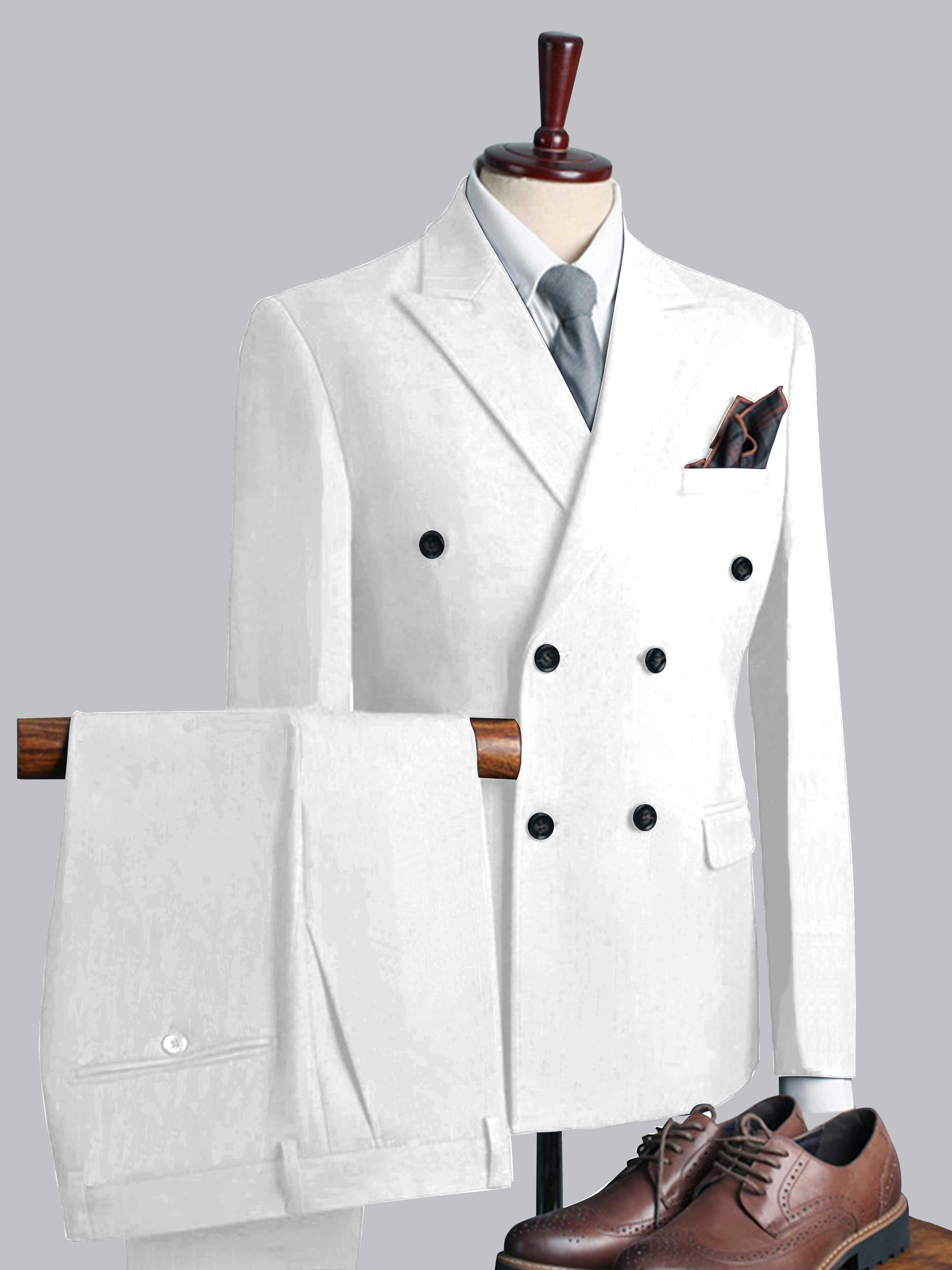 Costume Homme De Mariage 3 Pièces Décontractés À Double Boutonnage Uni