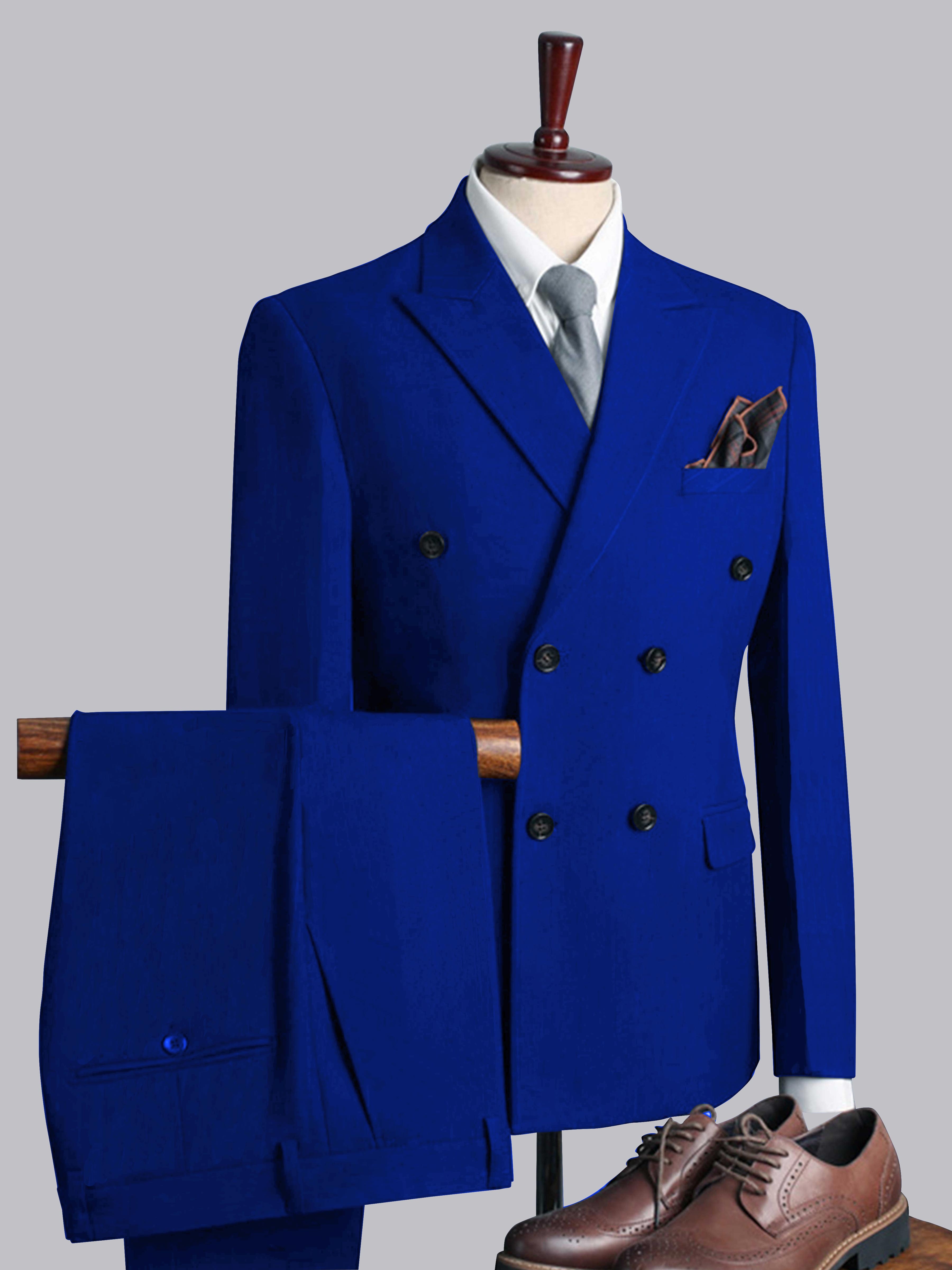 Costume Homme De Mariage 3 Pièces Décontractés À Double Boutonnage Uni
