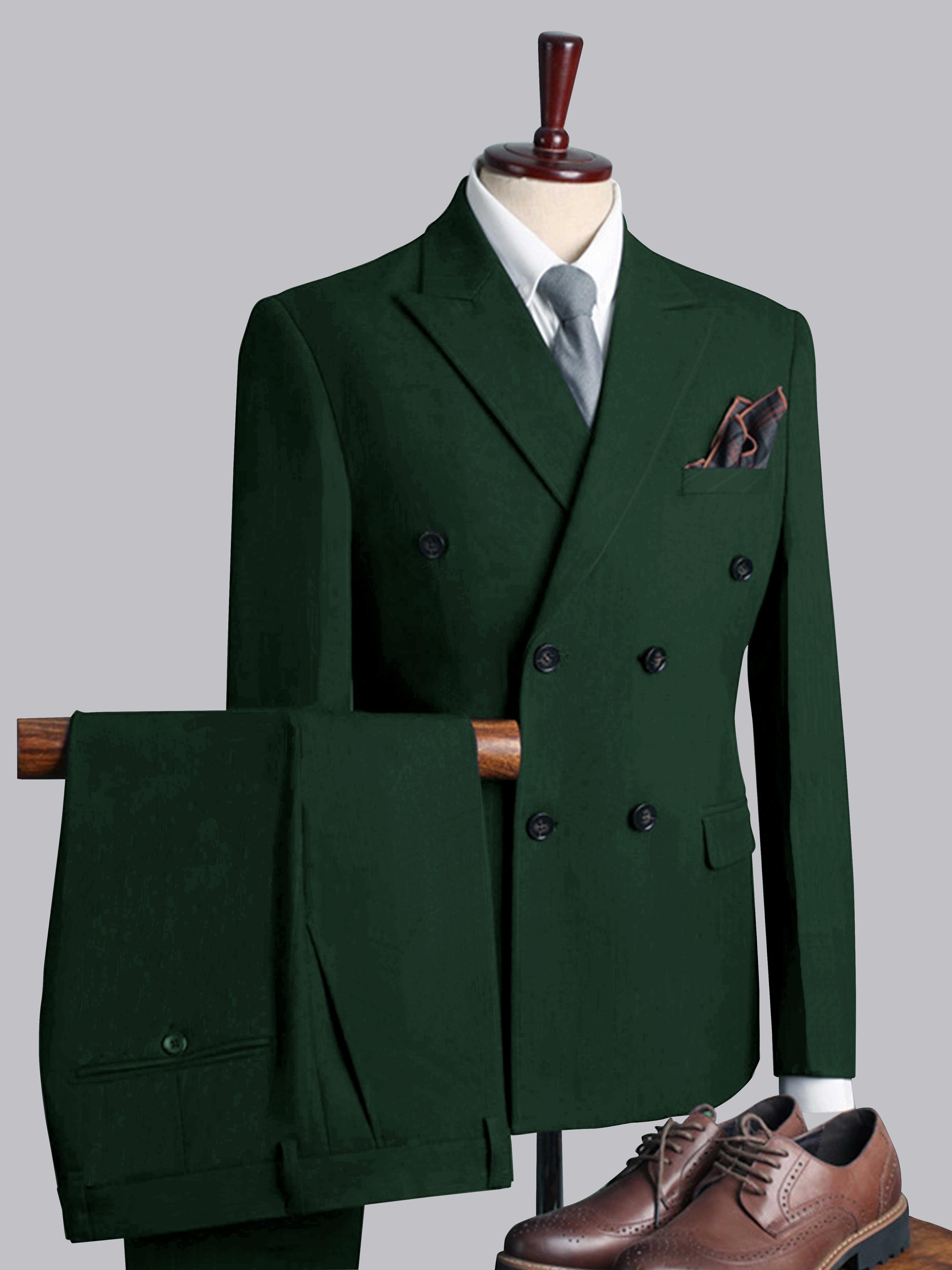 Costume Homme De Mariage 3 Pièces Décontractés À Double Boutonnage Uni