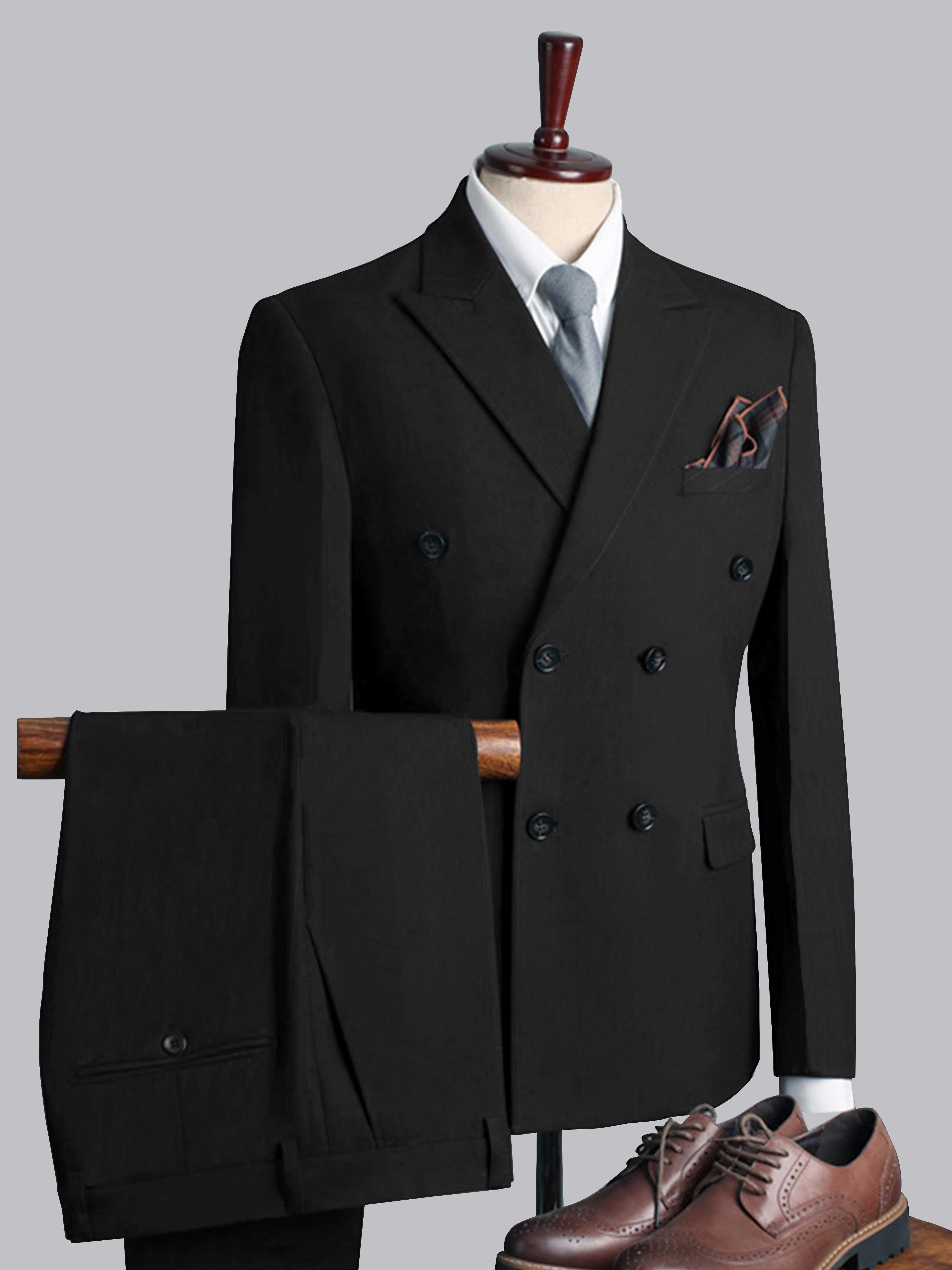 Costume Homme De Mariage 3 Pièces Décontractés À Double Boutonnage Uni