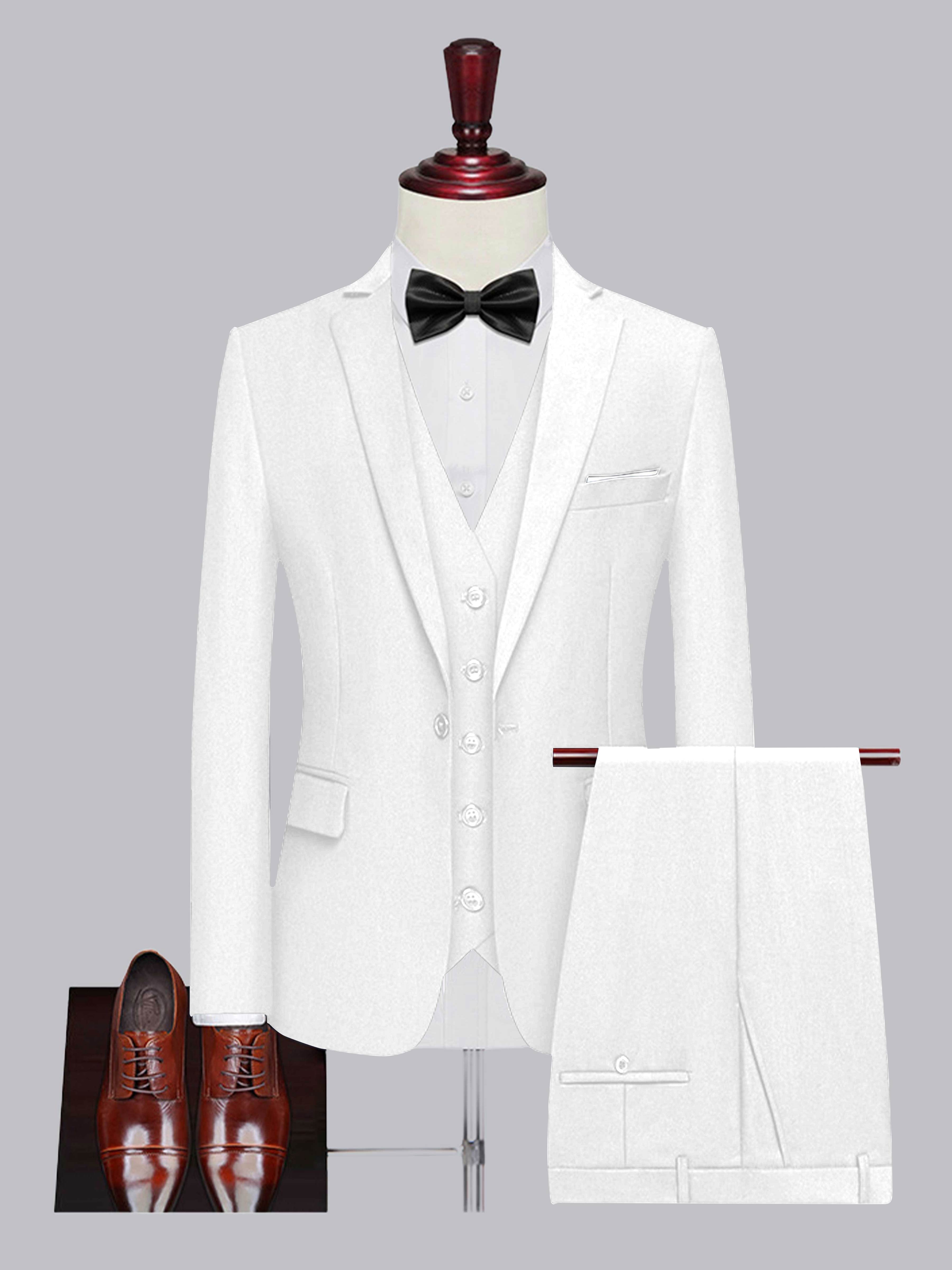 Costume Homme De Mariage 3 Pièces À Un Bouton Classique