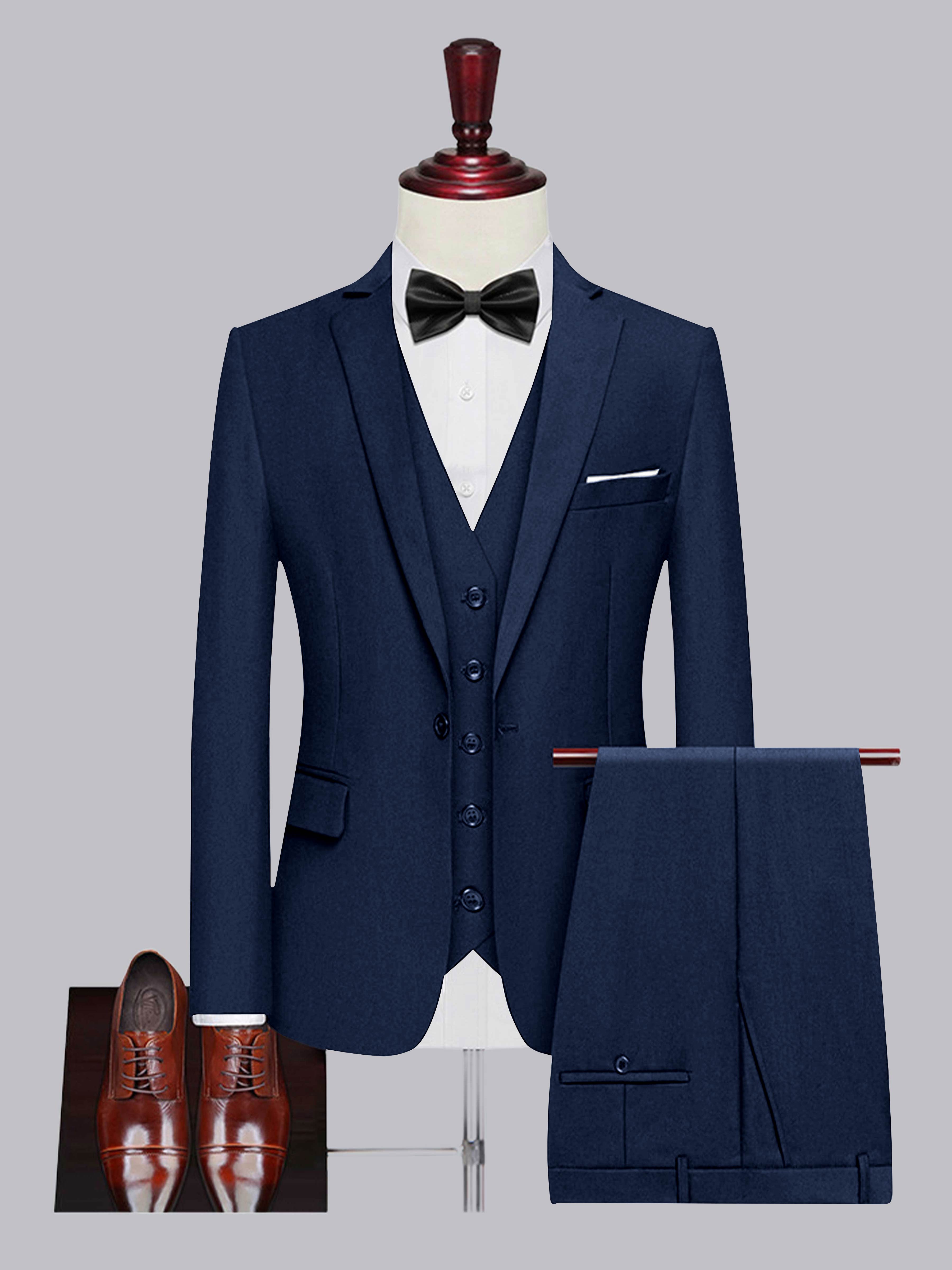 Costume Homme De Mariage 3 Pièces À Un Bouton Classique