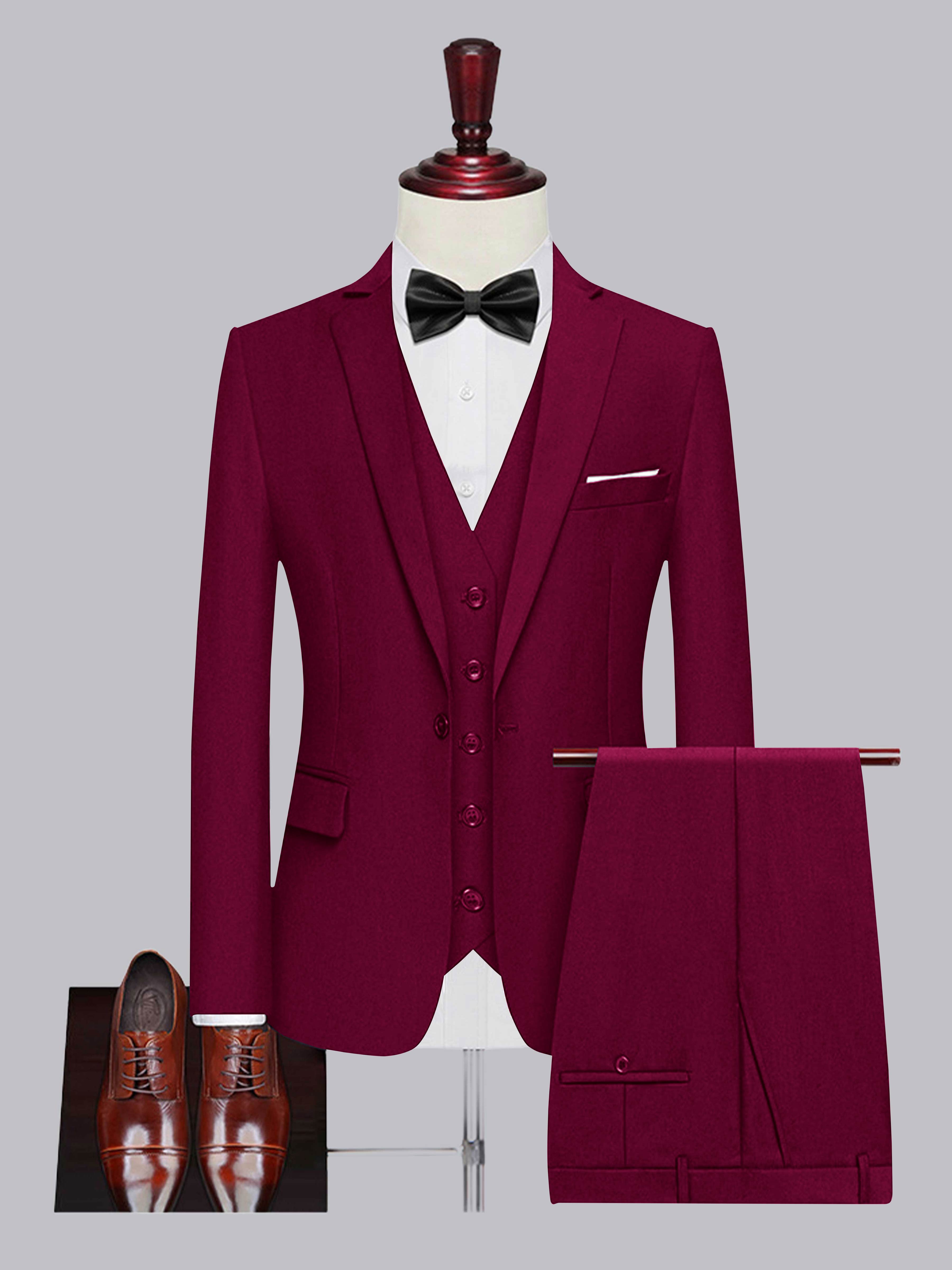 Costume Homme De Mariage 3 Pièces À Un Bouton Classique