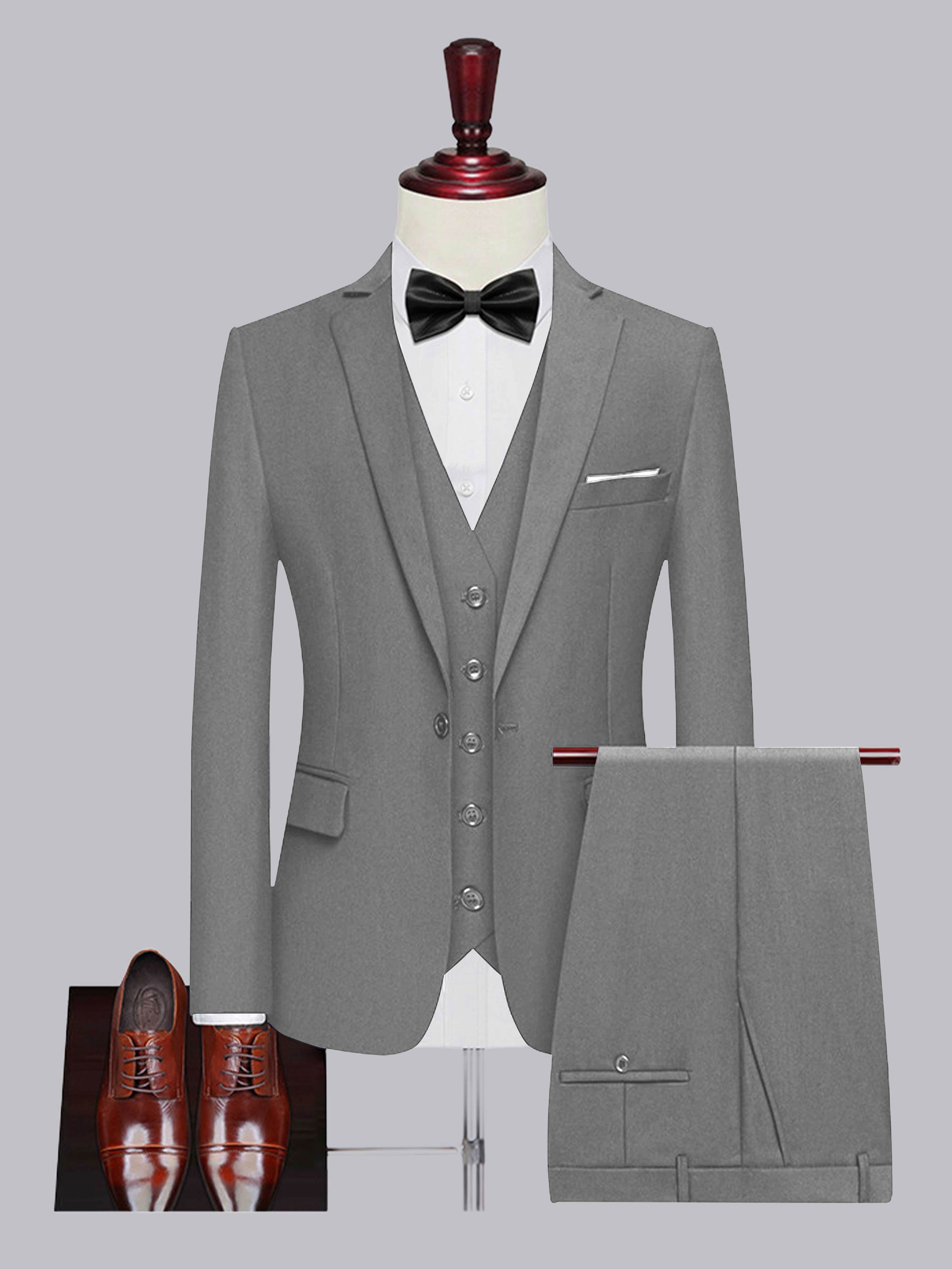 Costume Homme De Mariage 3 Pièces À Un Bouton Classique