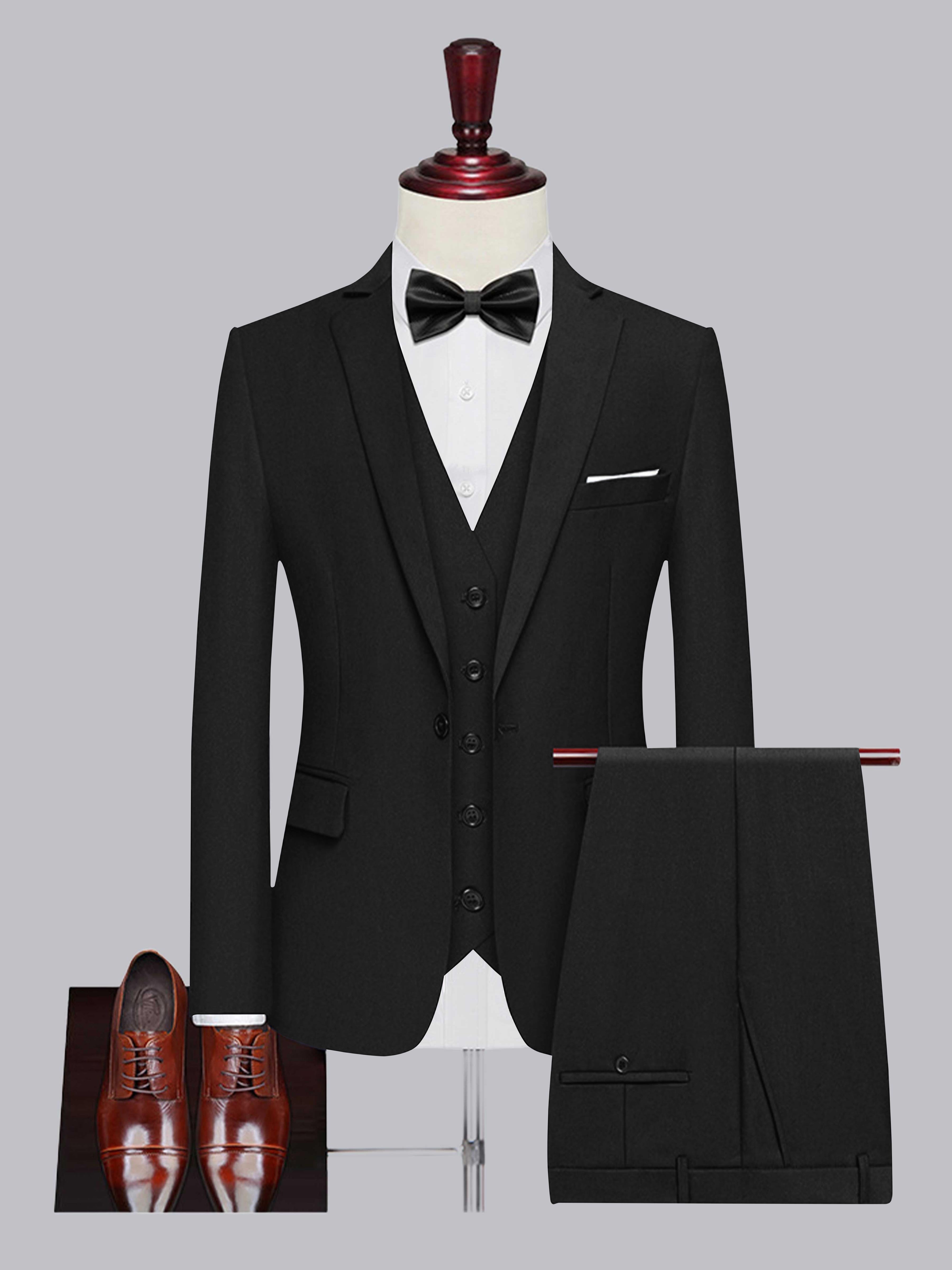 Costume Homme De Mariage 3 Pièces À Un Bouton Classique