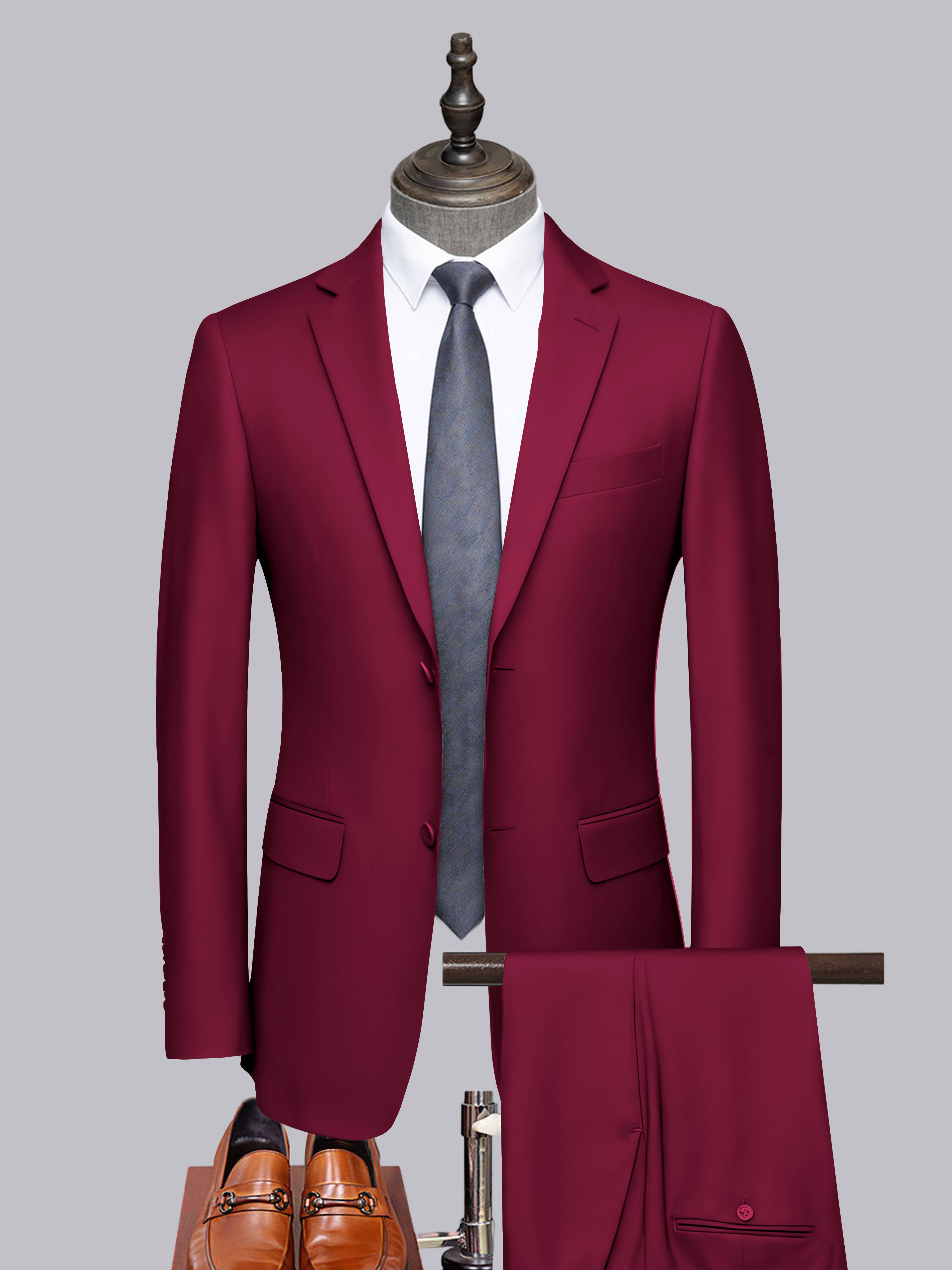 Costume Homme Tailorisé 2 Pièces À Deux Boutons Classique