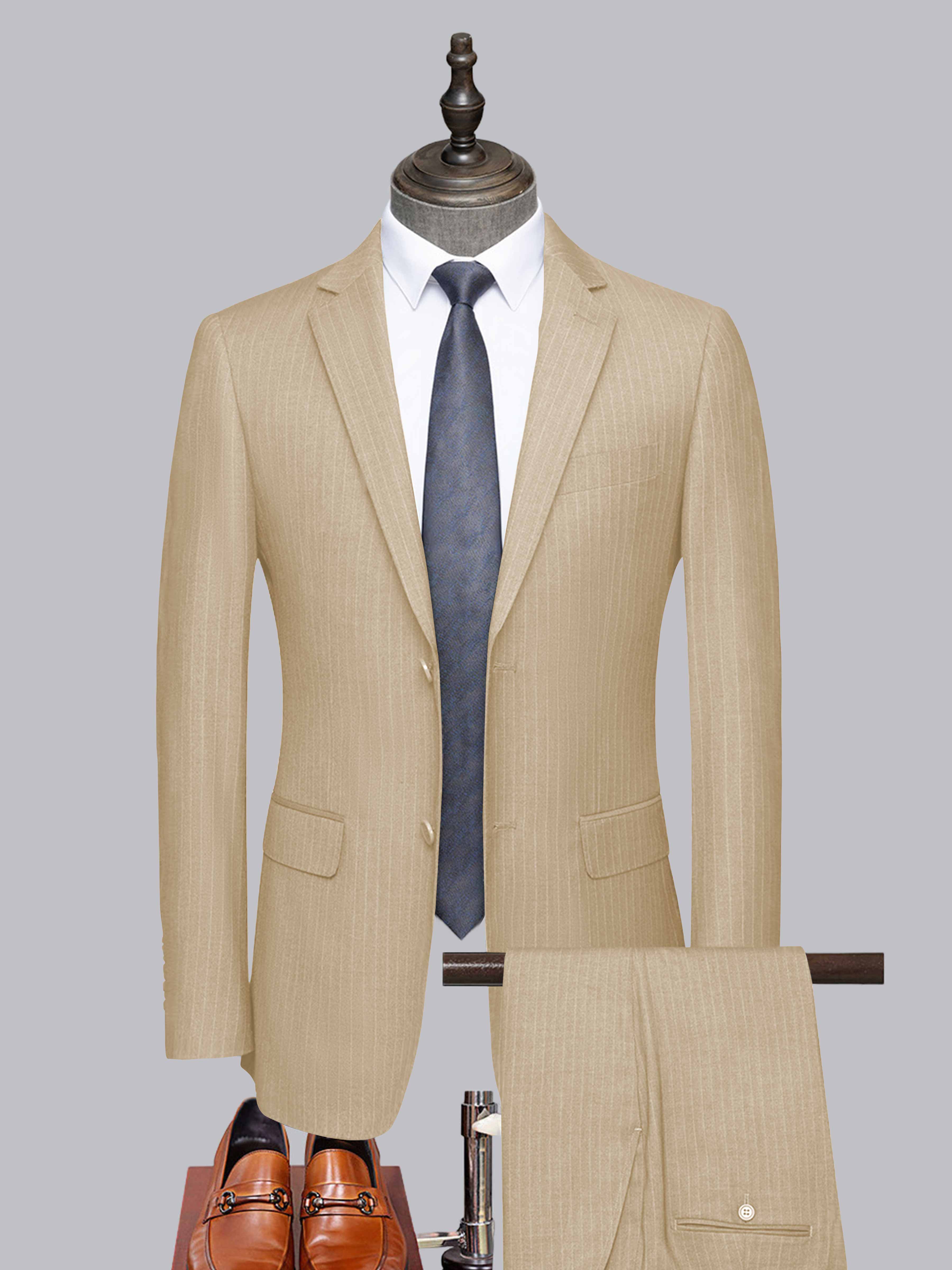 Costume Homme Tailorisé 2 Pièces À Deux Boutons Classique