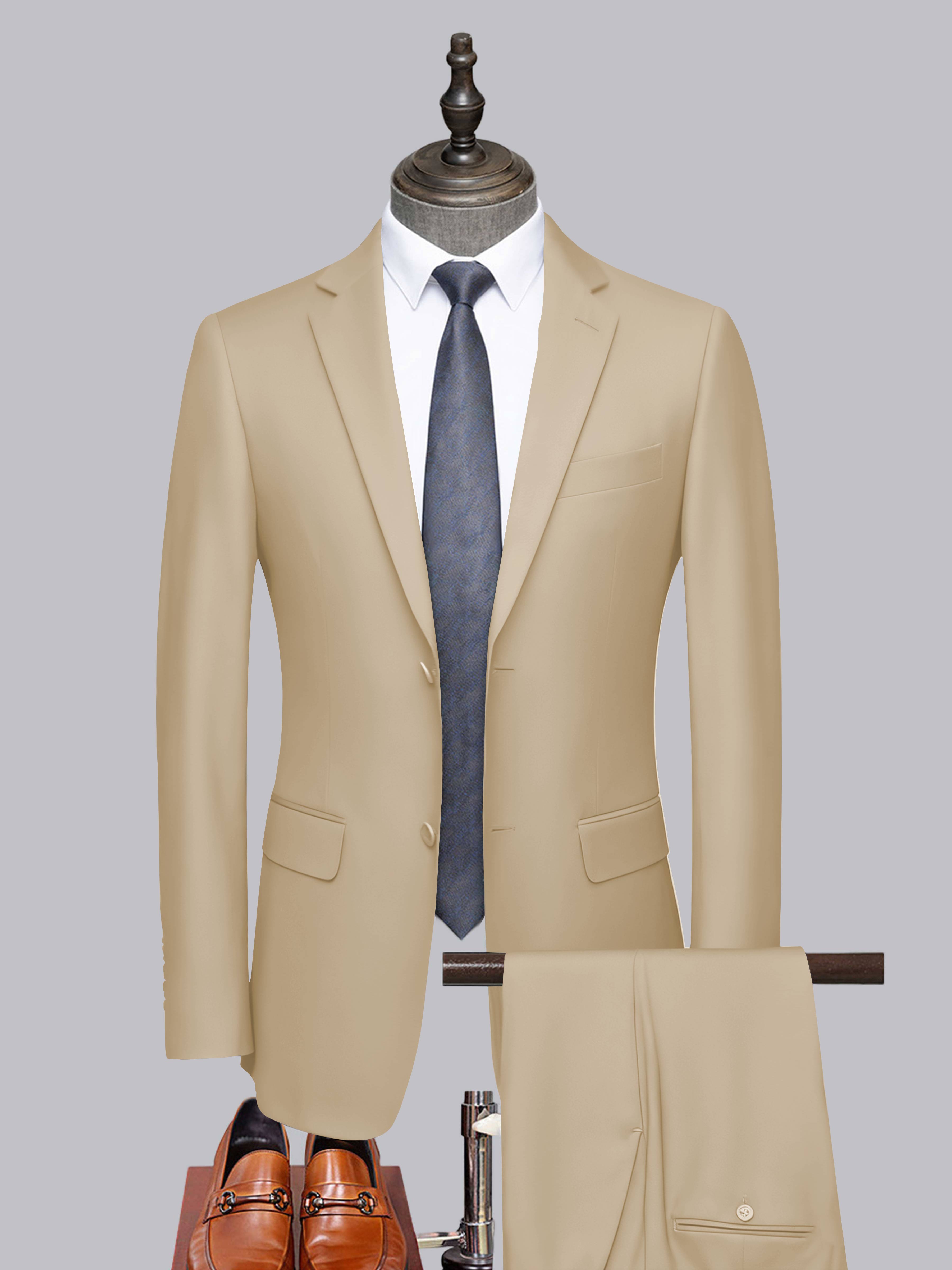 Costume Homme Tailorisé 2 Pièces À Deux Boutons Classique