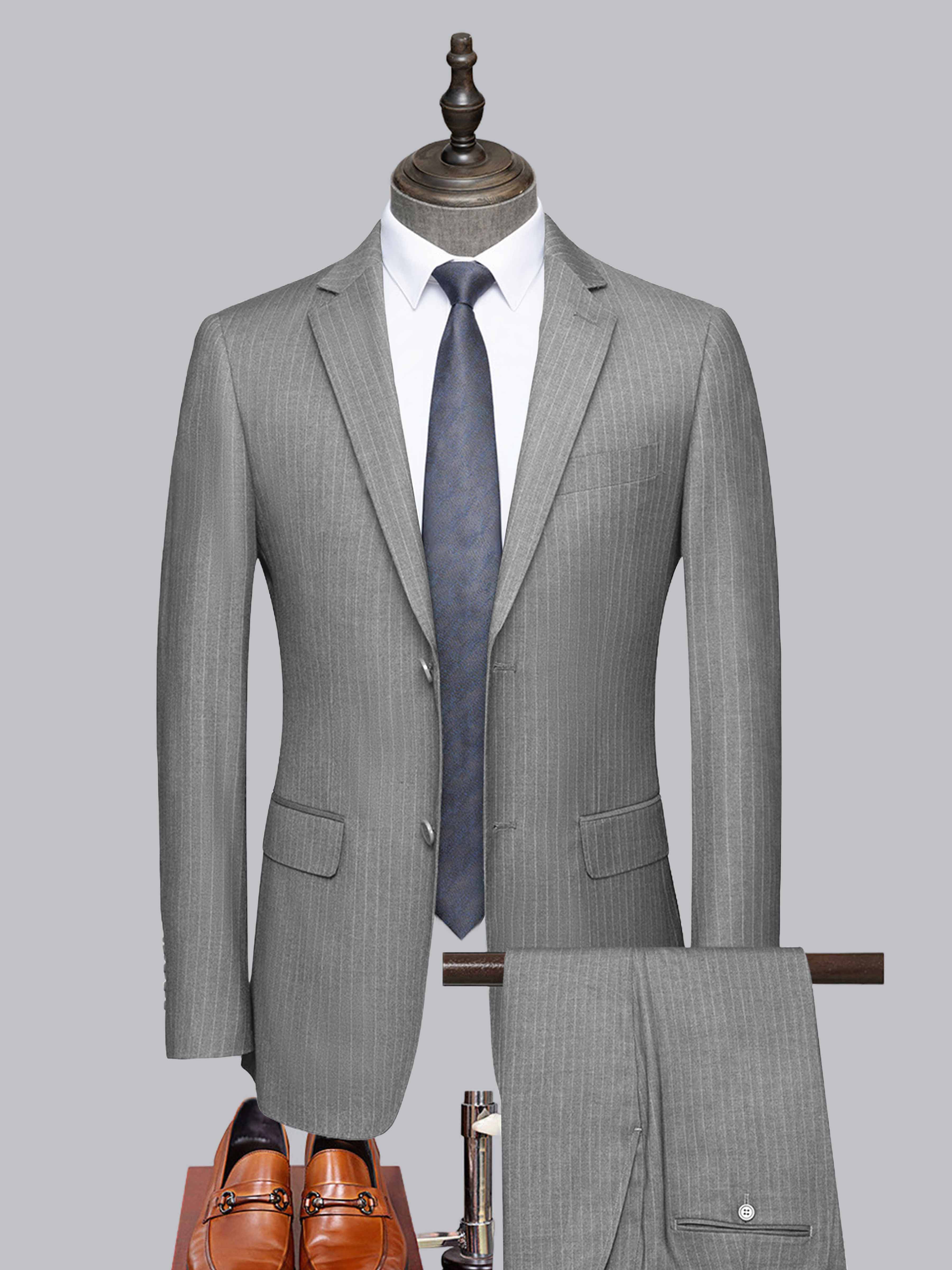 Costume Homme Tailorisé 2 Pièces À Deux Boutons Classique