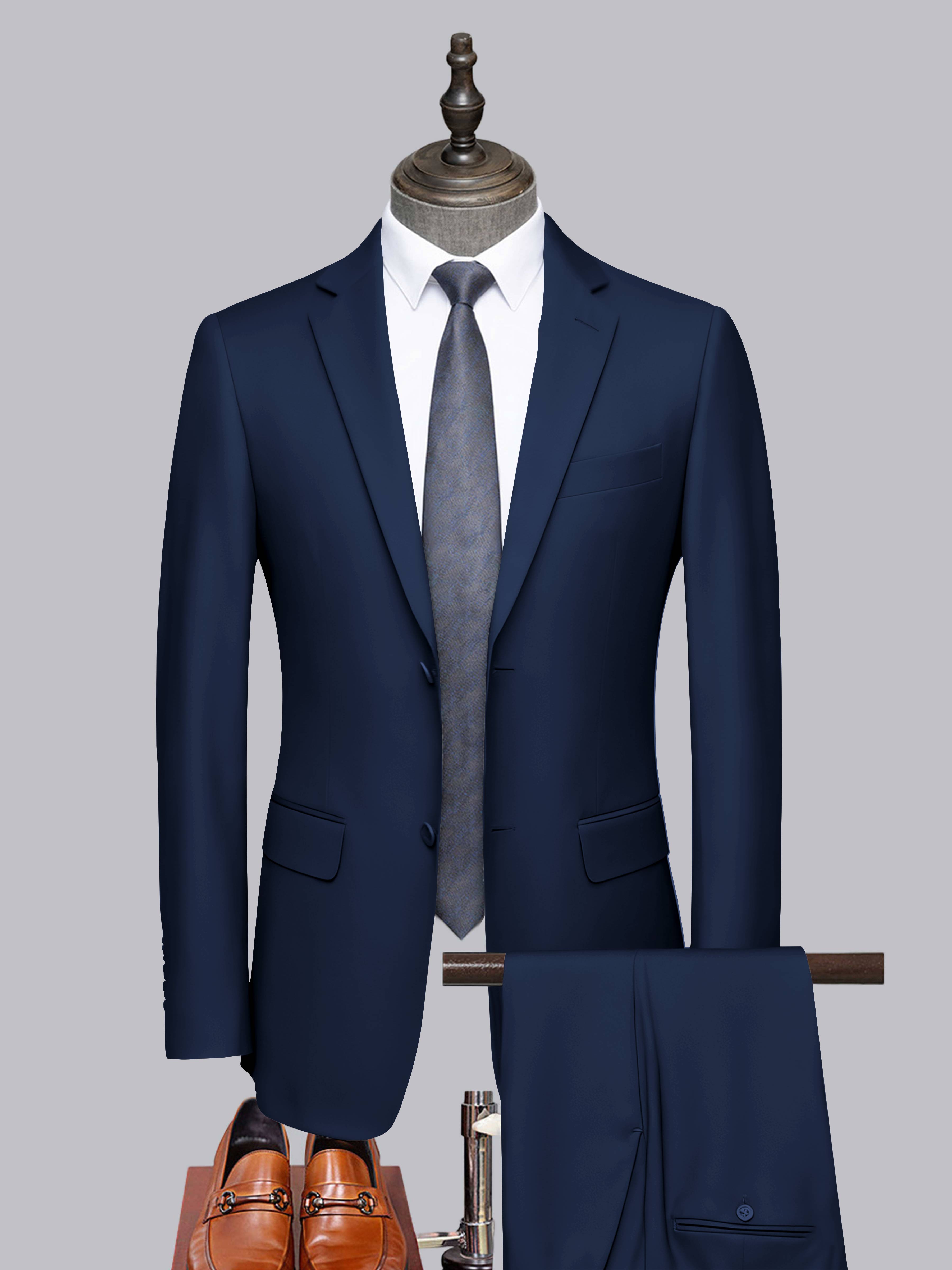 Costume Homme Tailorisé 2 Pièces À Deux Boutons Classique