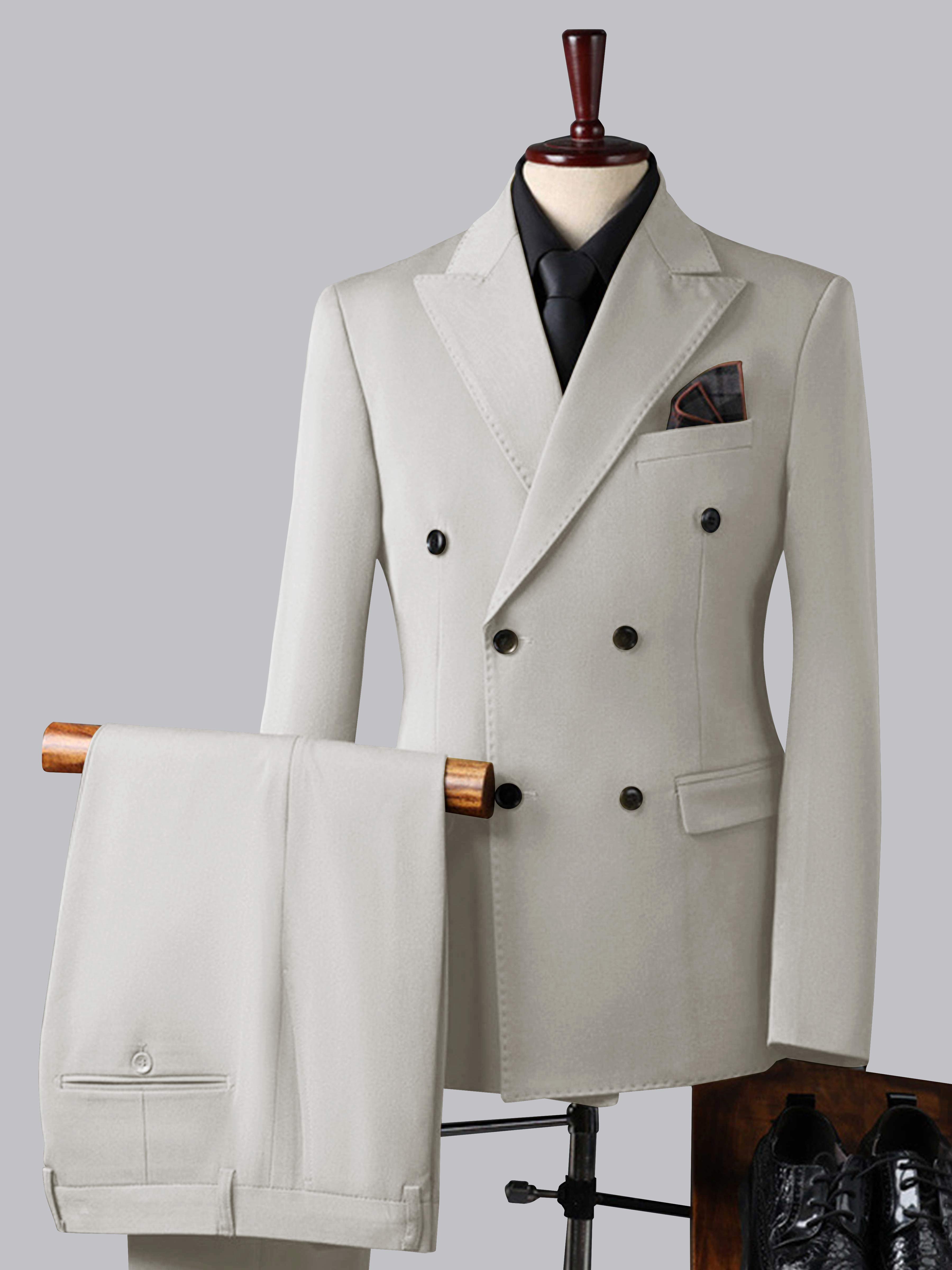 Costume Homme Trois Pièces À Double Boutonnage Tendance