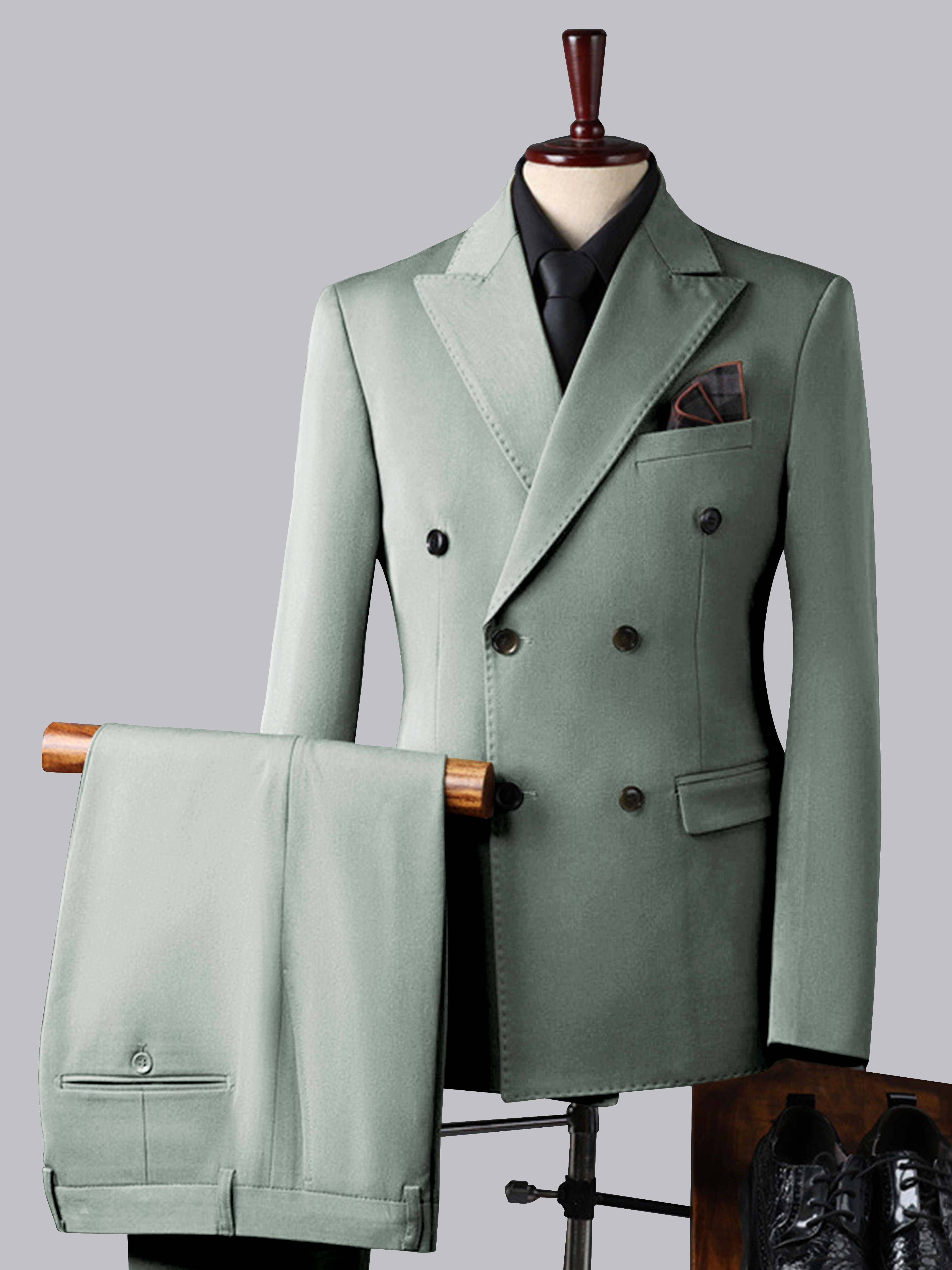 Costume Homme Trois Pièces À Double Boutonnage Tendance