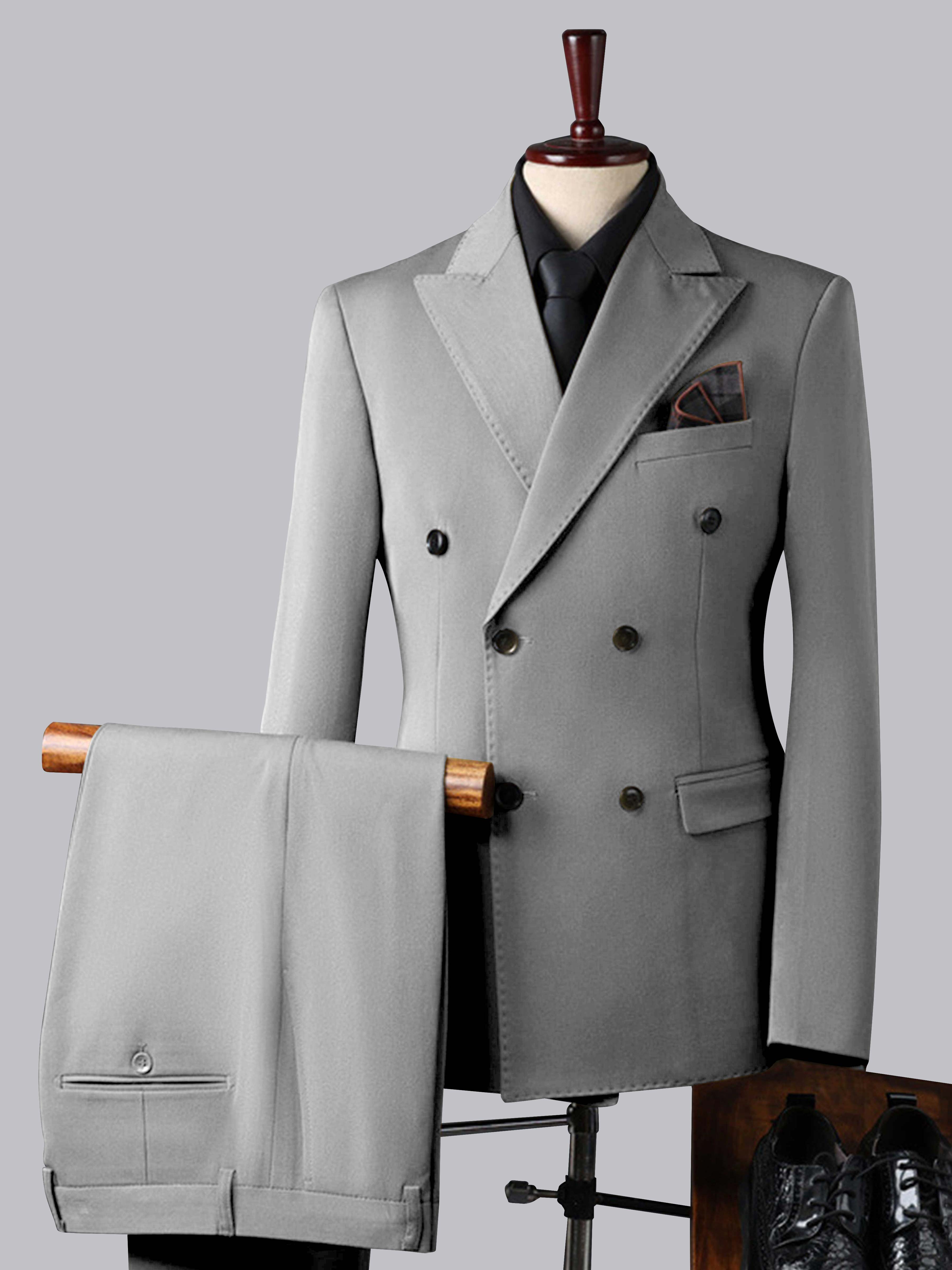 Costume Homme Trois Pièces À Double Boutonnage Tendance