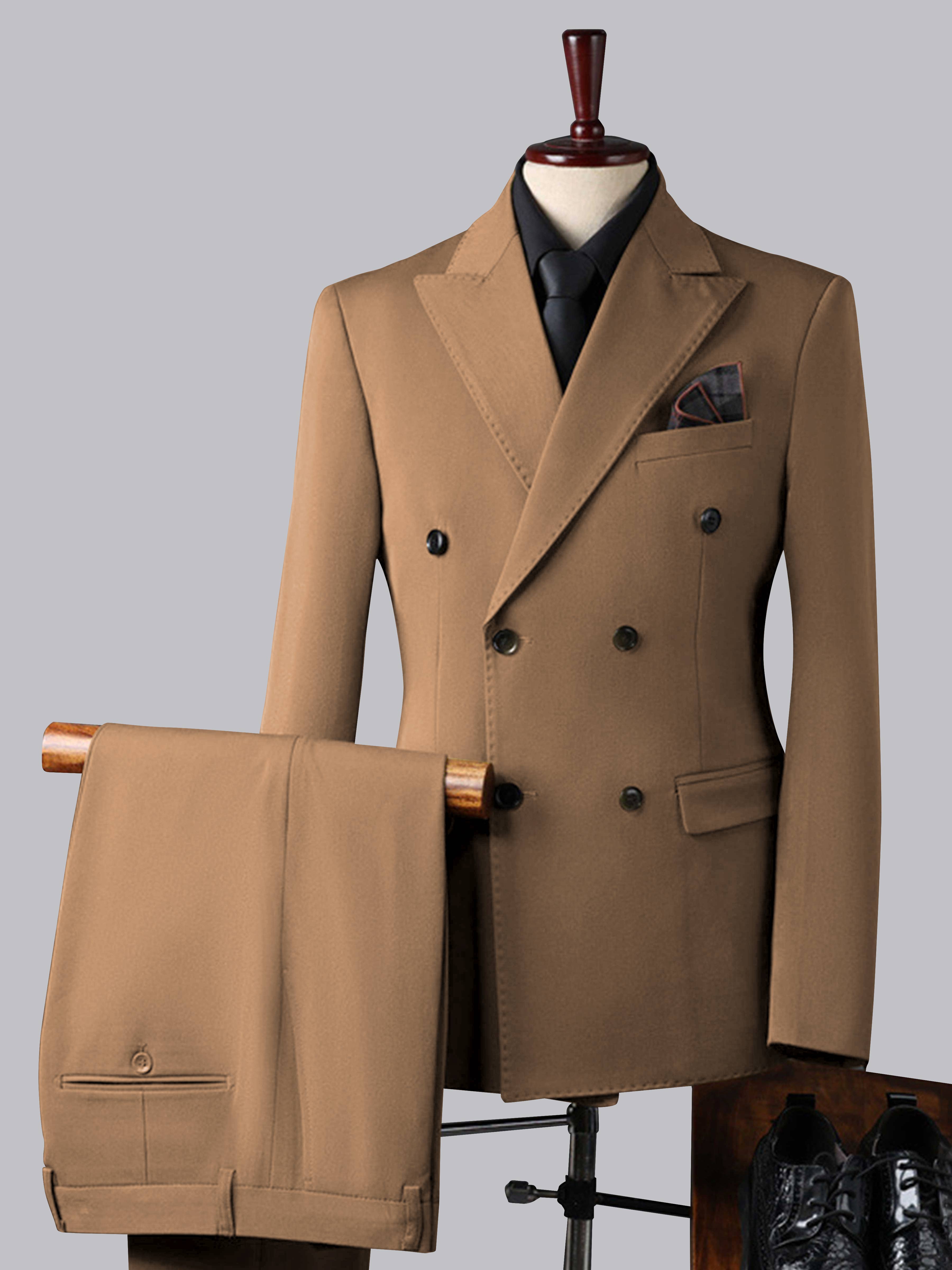 Costume Homme Trois Pièces À Double Boutonnage Tendance