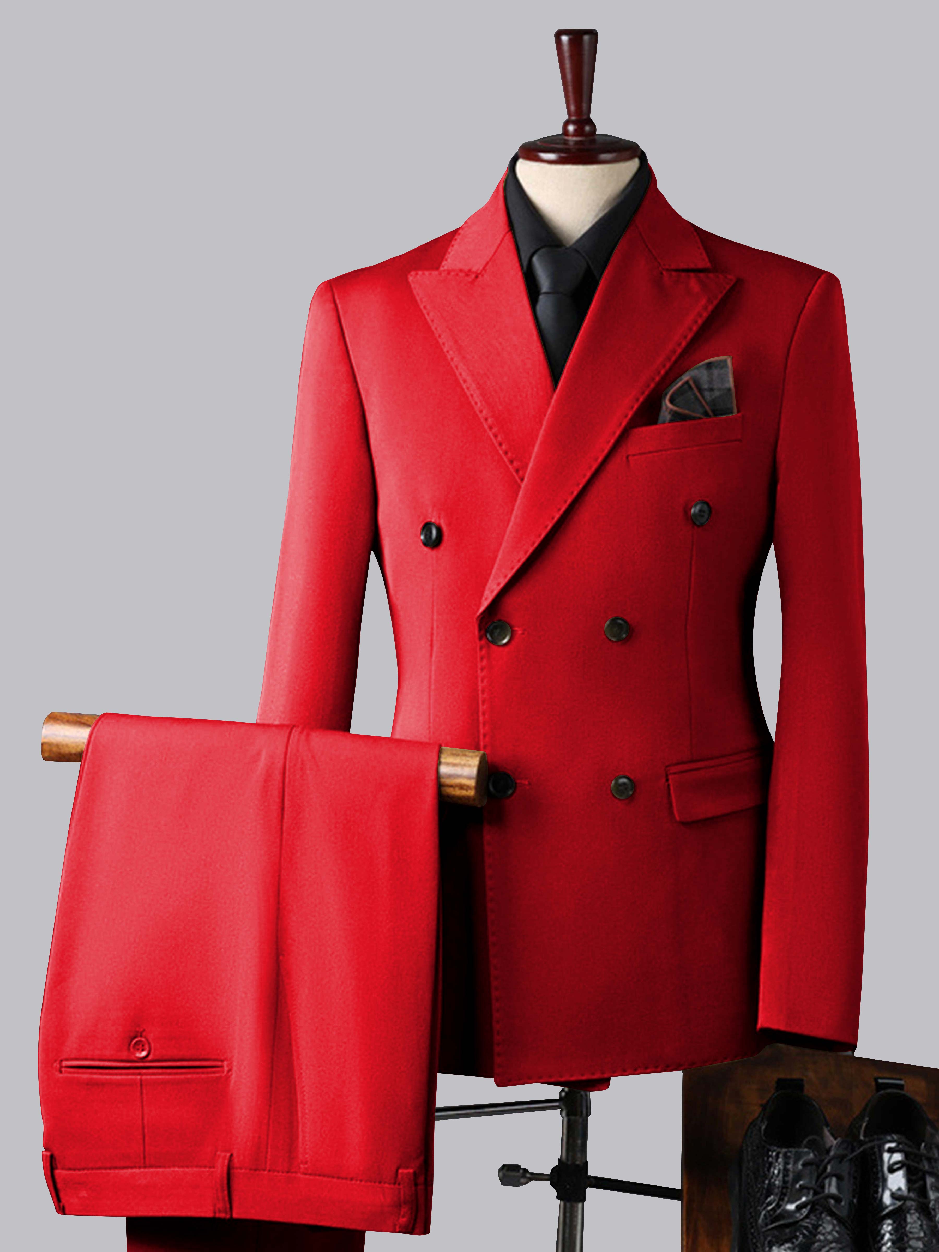 Costume Homme Trois Pièces À Double Boutonnage Tendance