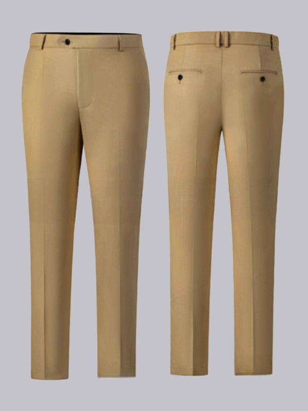 Style Moderne Coupe Standard À Pantalon De Costume Homme Coupe Droite Couleur Unie