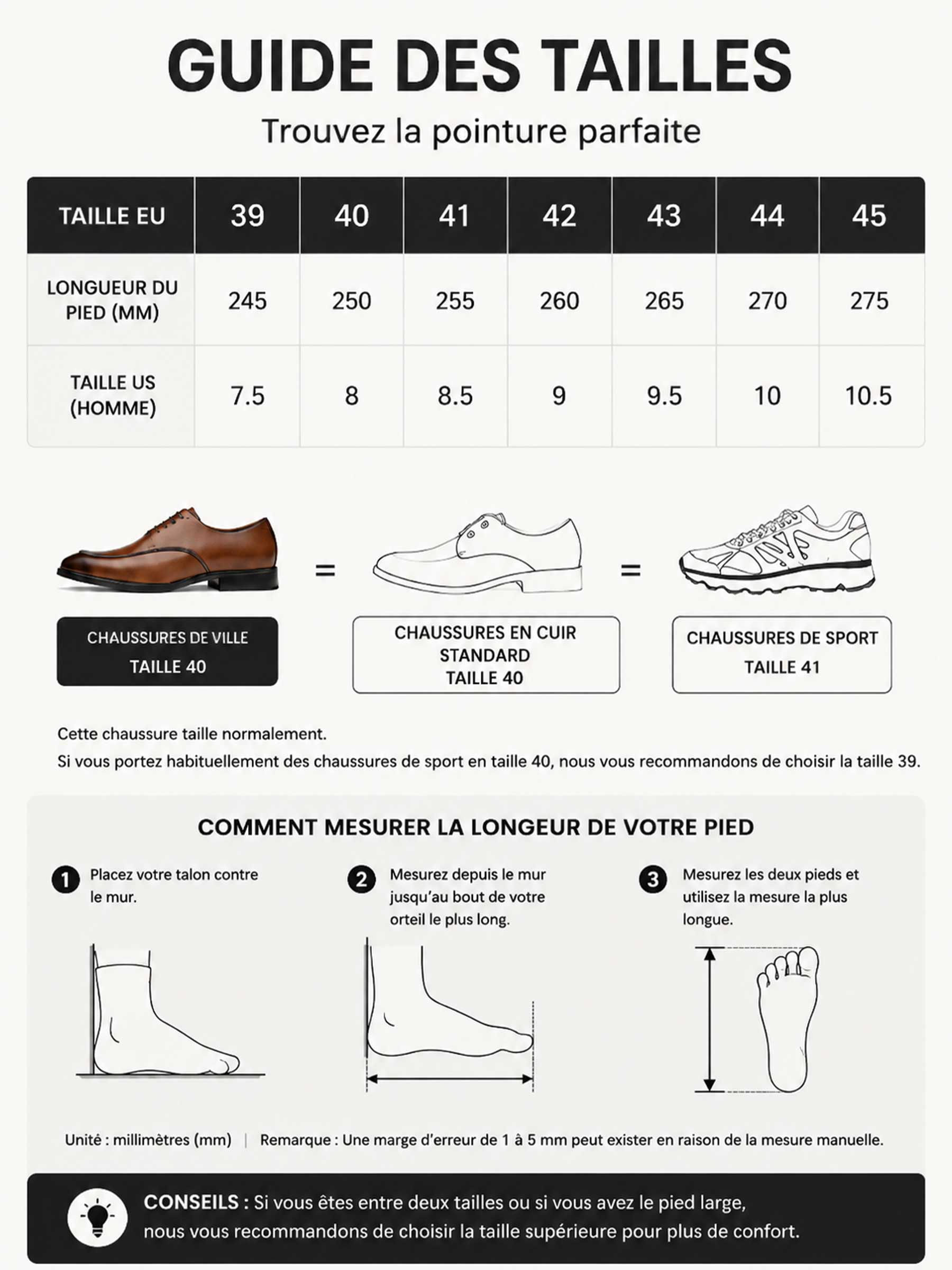Chaussures Derby Habillées Classiques à Bout Fleuri Pour Homme