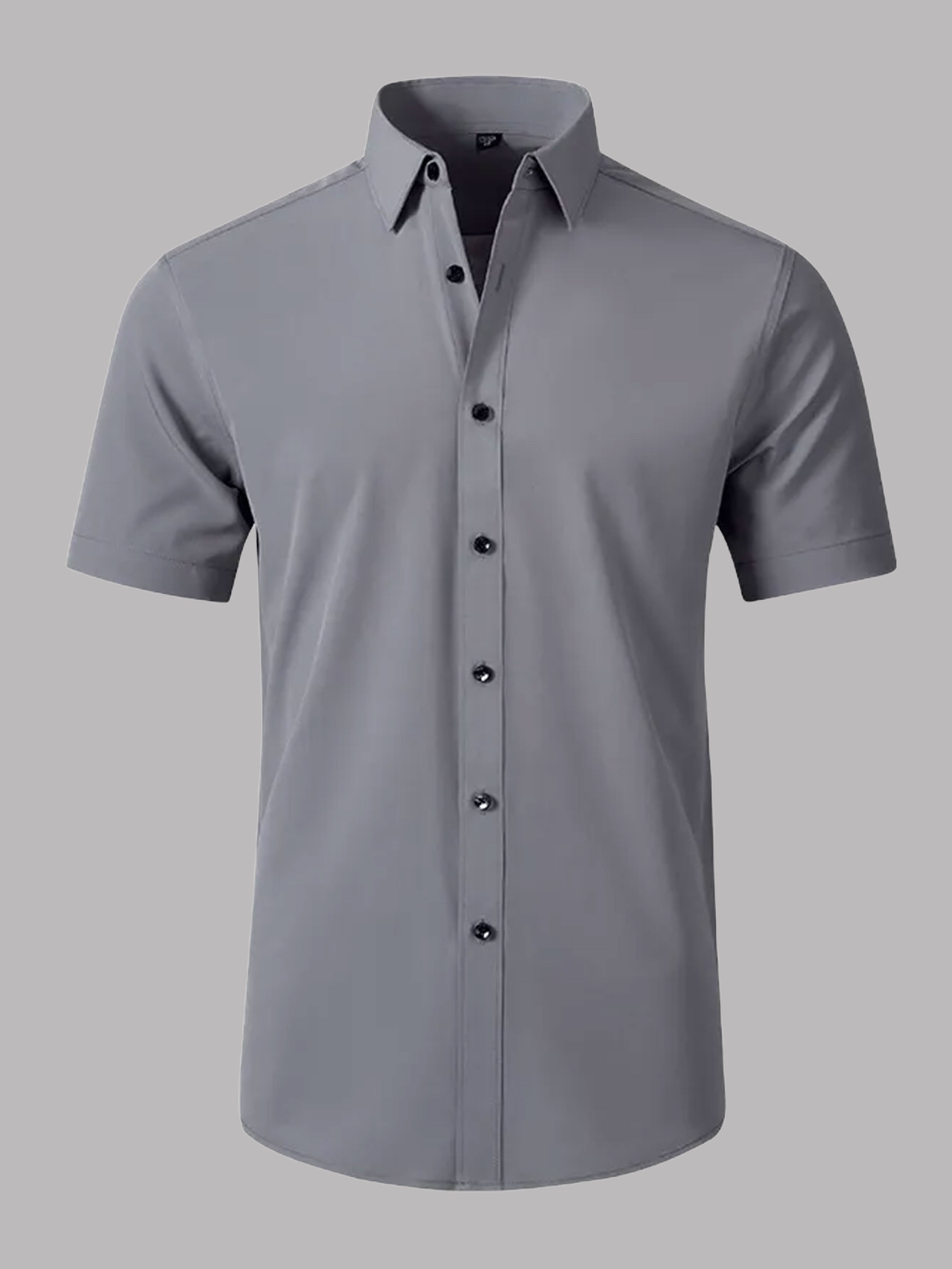 Chemise Extensible Sans Repassage À Manches Courtes Pour Homme Pour Mariage Et Bal De Fin D'Année