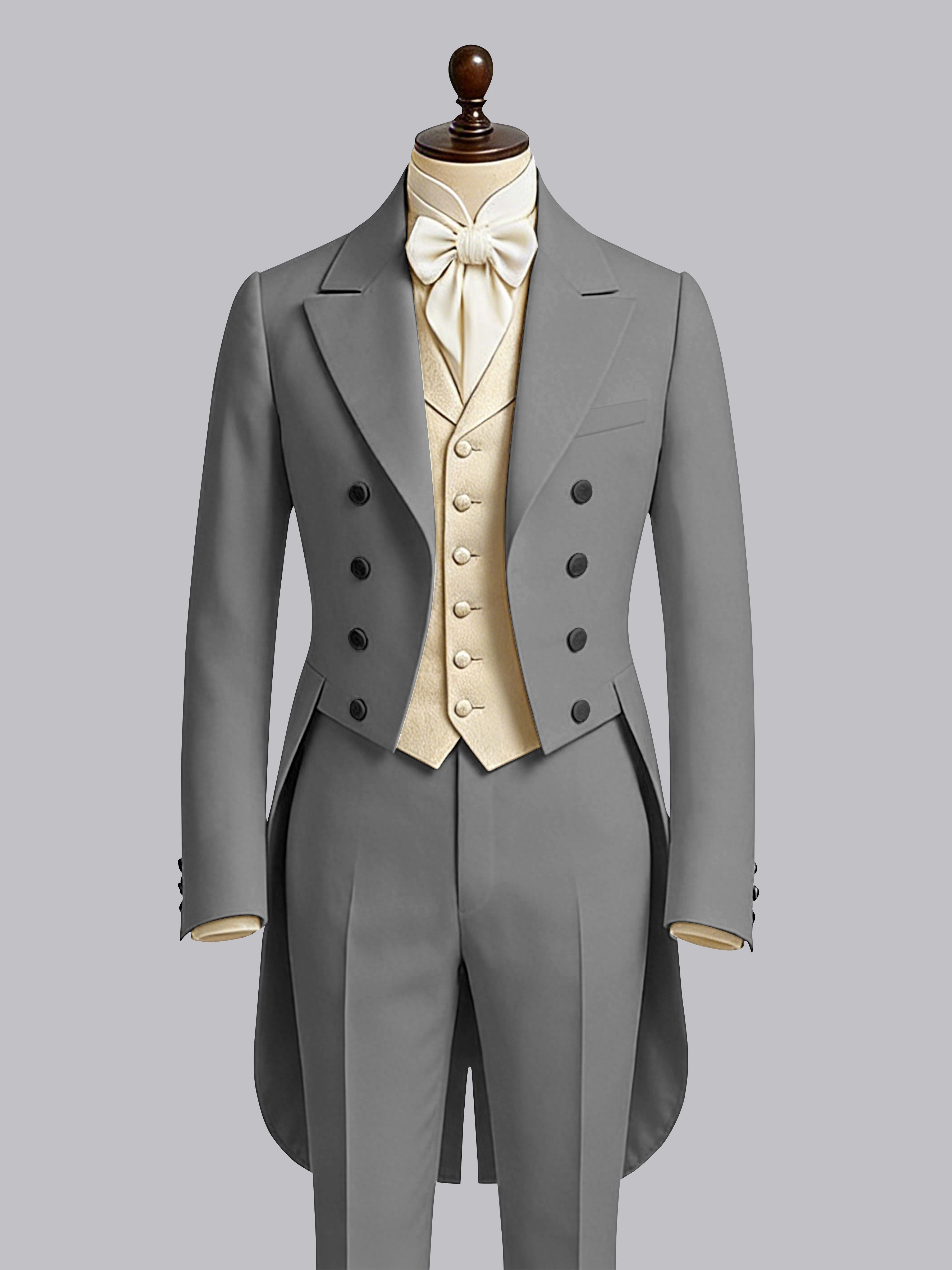 Queue-De-Pie Hommes À Double Boutonnage Revers Crantés