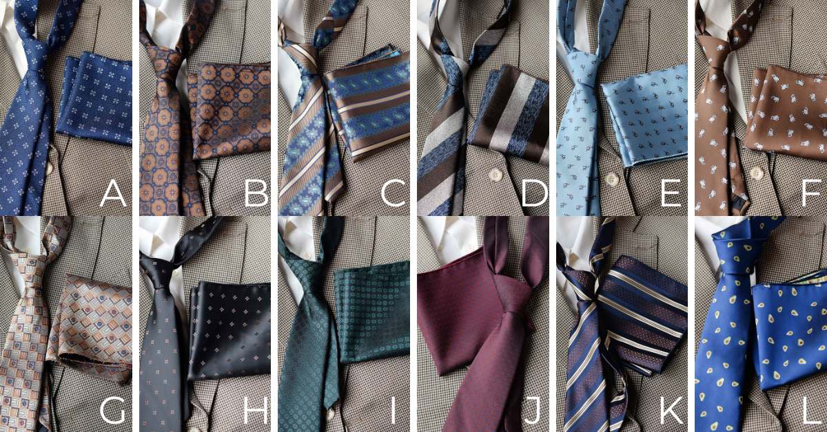 Ensemble Cravate À Motifs Et Pochette Pour Homme